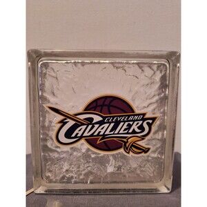 Cleveland Cavaliers Light Up Glass Block 8 X 8 Inches² Man Cave
